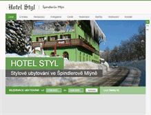 Tablet Screenshot of hotel-styl.cz